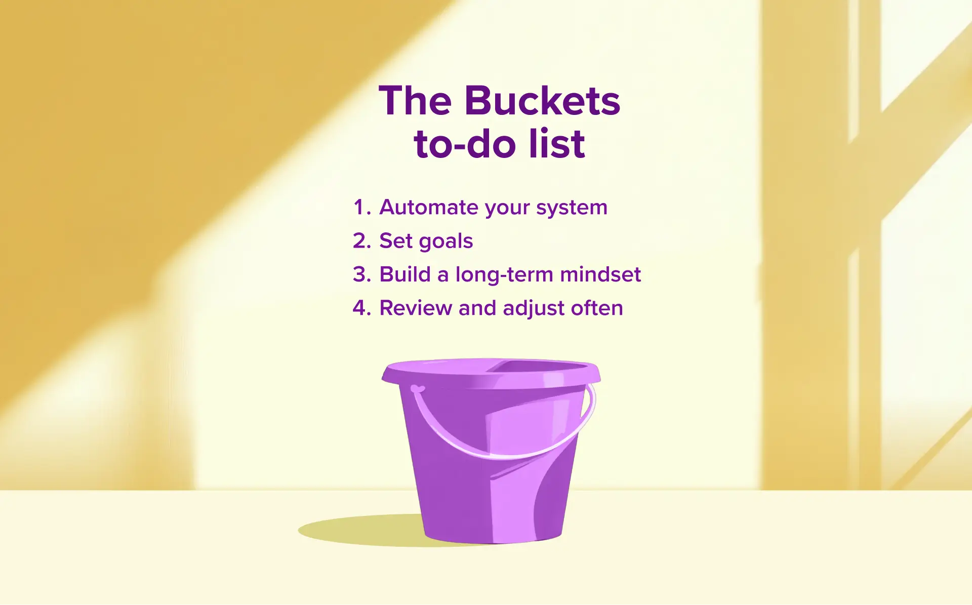 A list for what it takes to make your Barefoot buckets work successfully.