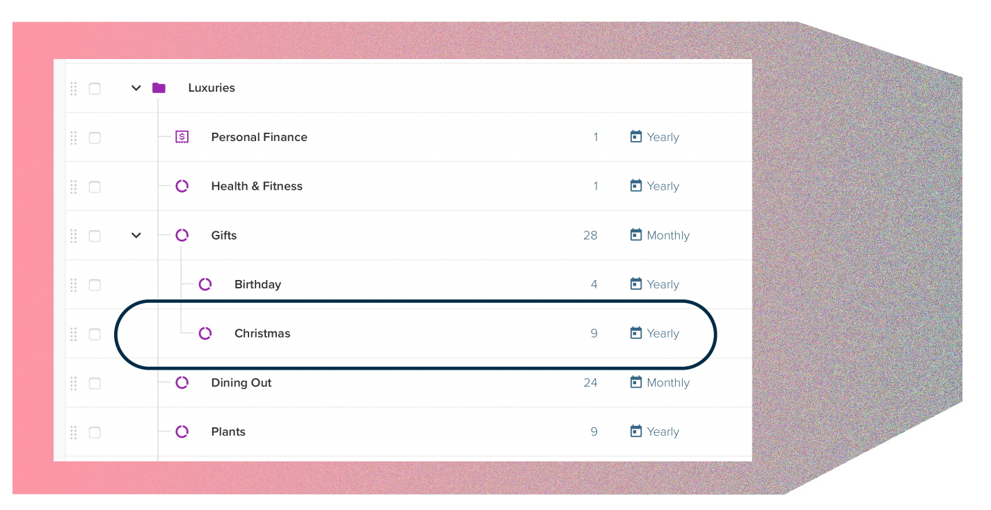 Having a Christmas category in PocketSmith helps me budget accordingly! Having a Christmas category in PocketSmith helps me budget accordingly!